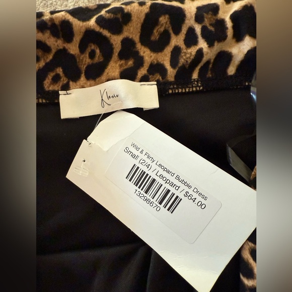 Klesis Leopard Bubble Dress Size Small - Picture 5 of 6